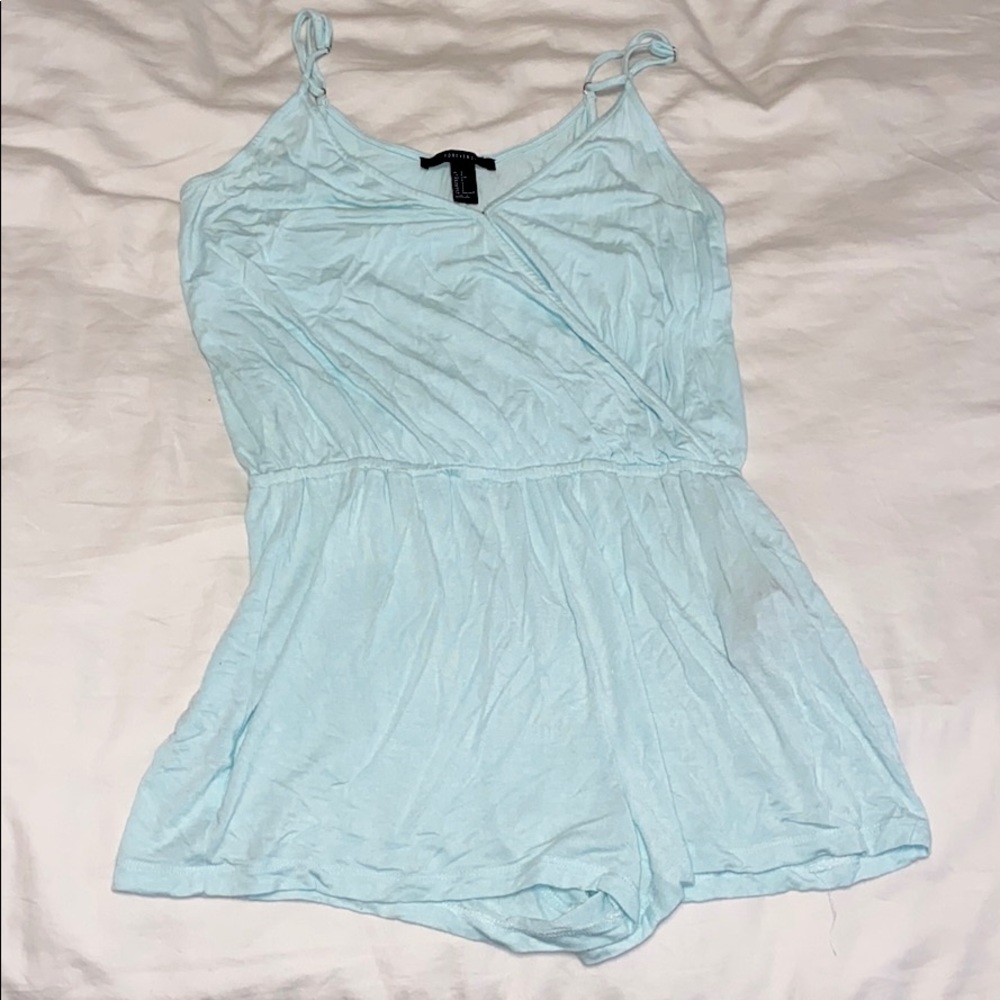 Forever 21 teal romper